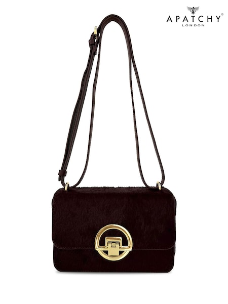 Apatchy Burgundy The Tilly Dark Hair-On Leather Bag (G47877) | £160