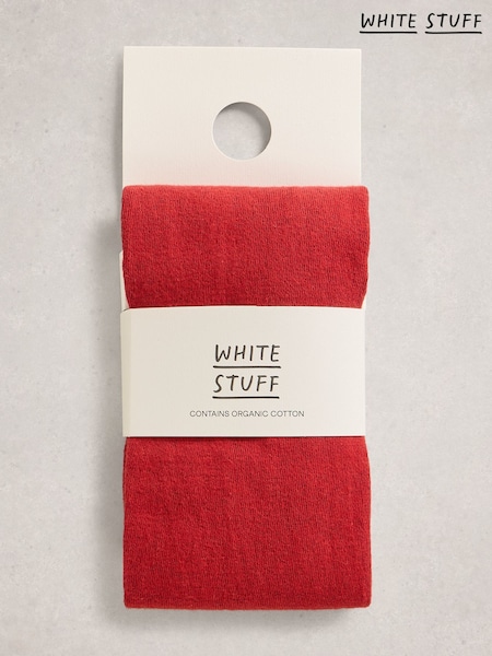 White Stuff Red Patty Plain Tights (G47896) | £15