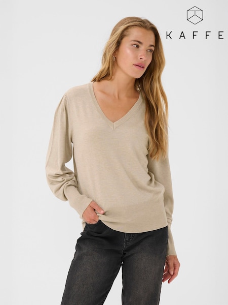 Kaffe Lone V-Neck Long Sleeve Jumper (G47928) | £35