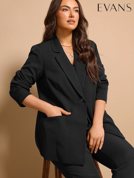 Evans Edge To Edge Black Blazer (G48122) | £70
