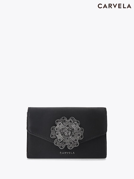 Carvela Black Carvela Black Fiore Flower Clutch Bag (G48460) | £109