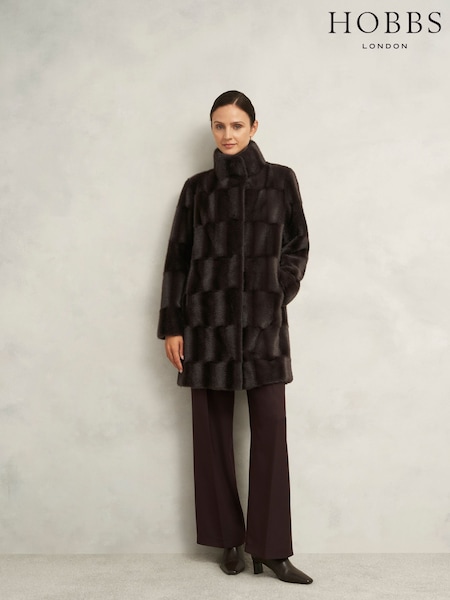 Hobbs Alder Brown Rosanne Coat (G48484) | £229