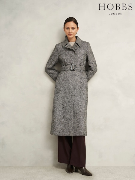 Hobbs Black Petite Livia Coat (G48487) | £369