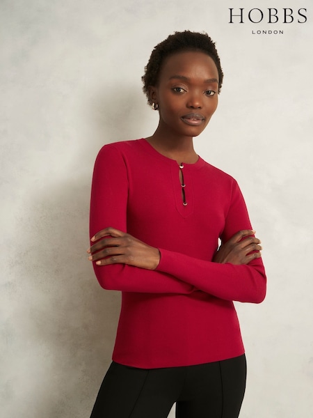 Hobbs Red Hayden Jumper (G48495) | £69