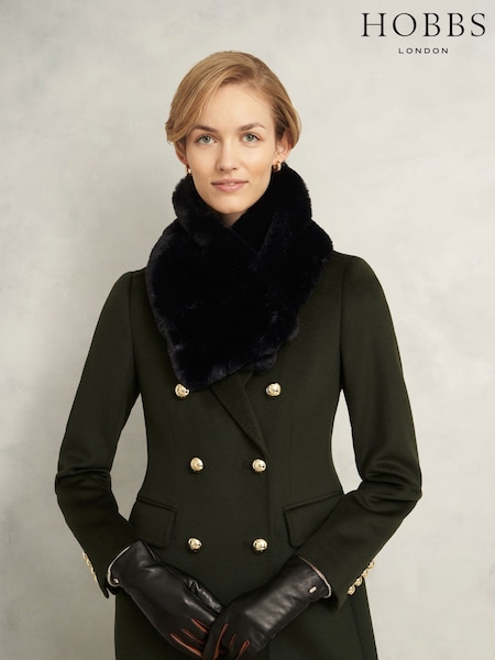 Hobbs Black Christie Fur Scarf (G48502) | £39