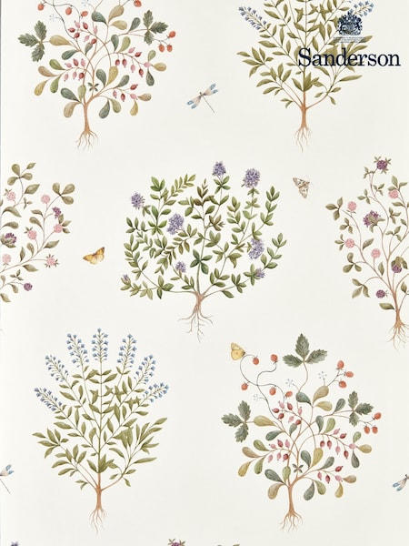 Sanderson Damson Quince Highgrove Wallpaper 10M Thyme Walk (G48533) | £144
