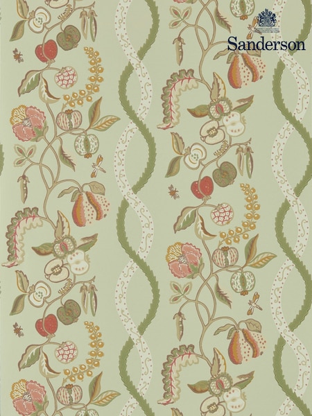 Sanderson Olive  Russet Highgrove Wallpaper 10M Kitchen Garden (G48541) | £112