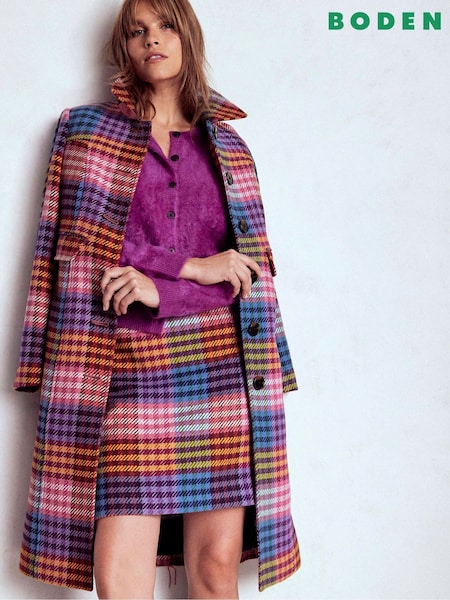 Boden Pink Gia Wool Short Skirt (G48915) | £129