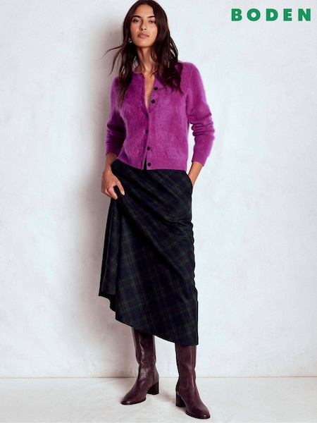 Boden Blue Hayley Wool Midi Skirt (G48920) | £159