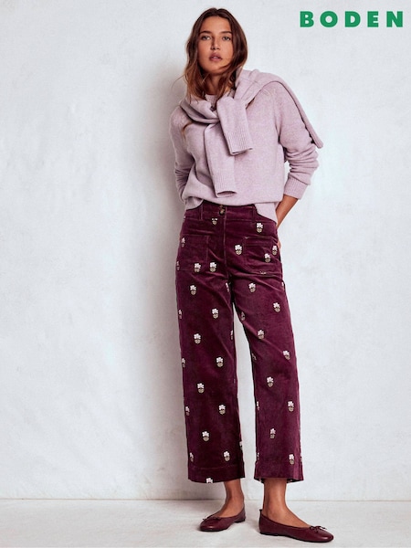 Purple Primrose Cord Trousers (G48926) | £119