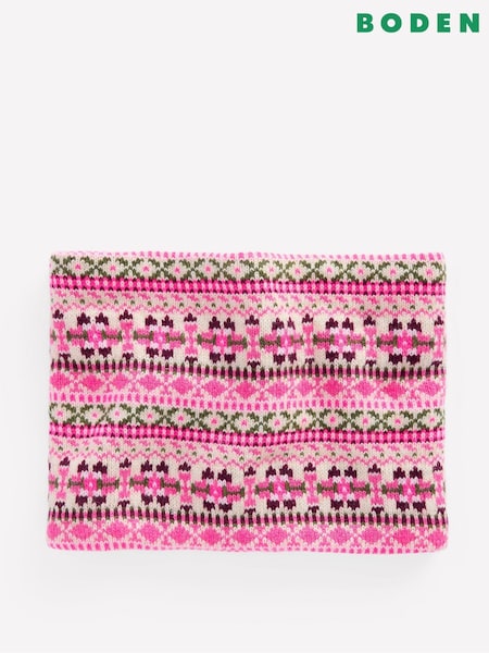 Boden Pink Fair Isle Snood (G48980) | £22 - £25