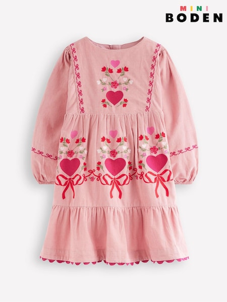 Pink Clover Blouson Cord Dress (G48993) | £55 - £59