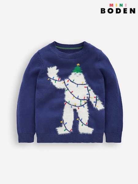 Boden Blue Yeti Fun Logo Jumper (G49027) | £37 - £42