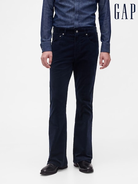 GapStudio Blue Corduroy Bootcut Trousers (G49219) | £95