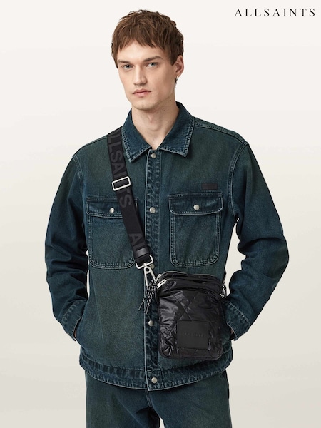AllSaints Black Haven Quilt Pouch (G49318) | £99