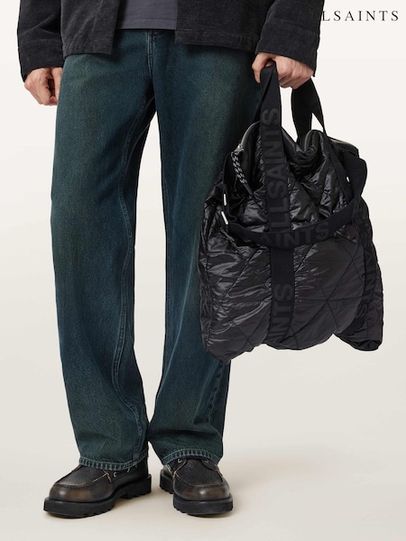 AllSaints Black Kei Quilt Backpack (G49321) | £119