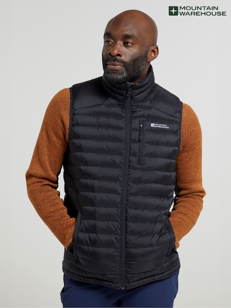 Mountain Warehouse Black Mens Henry II Extreme Down Padded Gilet (G49332) | £70