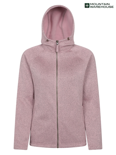 Mountain Warehouse Pink Nevis Womens Full Zip Hoodie (G49355) | £45