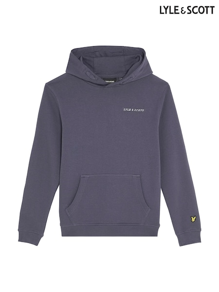 Lyle & Scott Grey Script Embroidered Hoodie (G49952) | £55