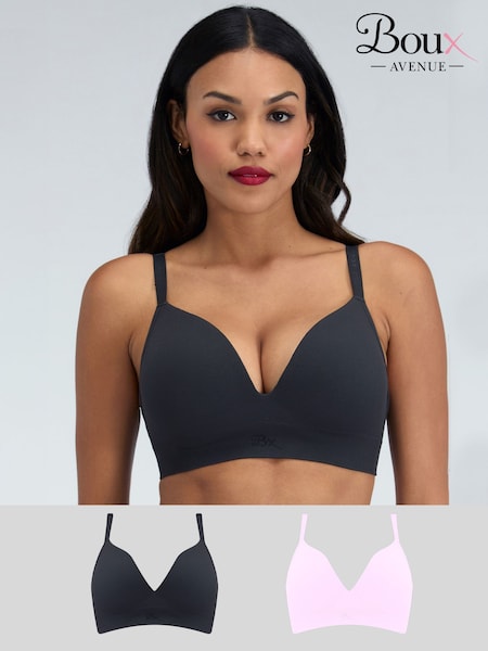 Boux Avenue Black Push Up Seamfree Bralettes 2 Pack (G50067) | £54