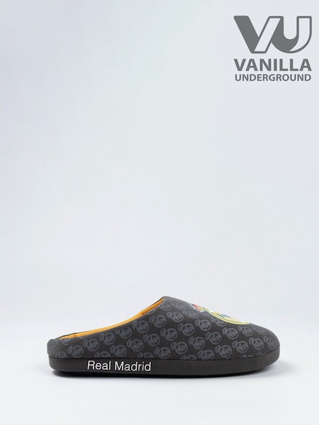 Vanilla Underground Black Real Madrid Logo Slippers (G50201) | £20