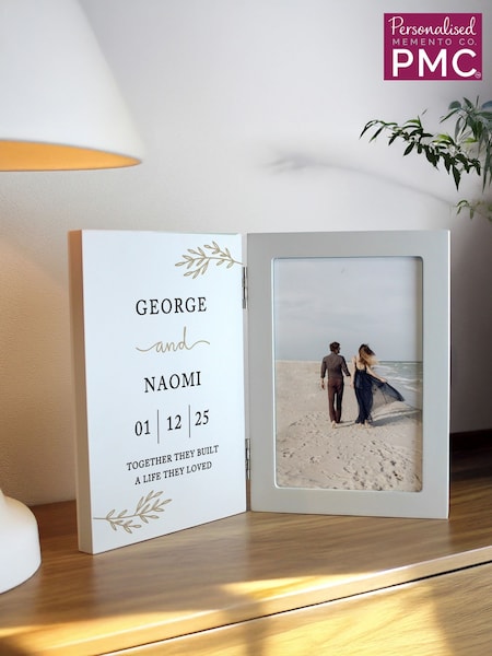 Personalised Anniversary Hinged 6x4 Photo Frame by PMC (G50338) | £20