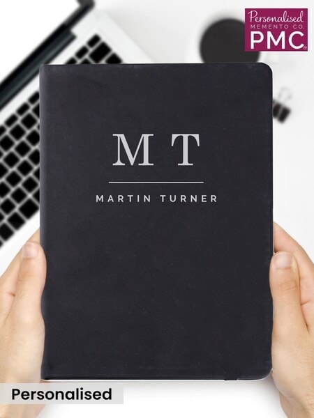 Personalised Initials A5 Hardback Notebook by PMC (G50372) | £14