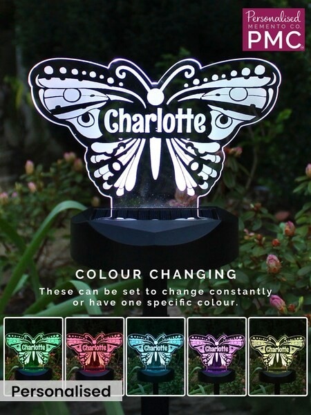 Personalised Butterfly Solar Light by PMC (G50377) | £28