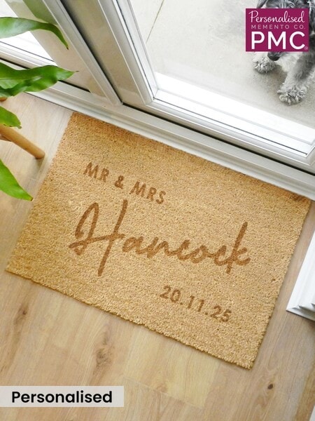 Personalised Rectangle Indoor Doormat by PMC (G50379) | £18