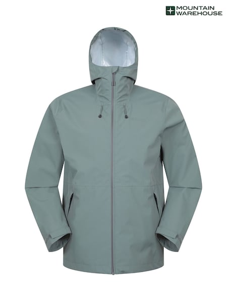 Mountain Warehouse Green Mens Hill Packable Waterproof Jacket (G50393) | £56