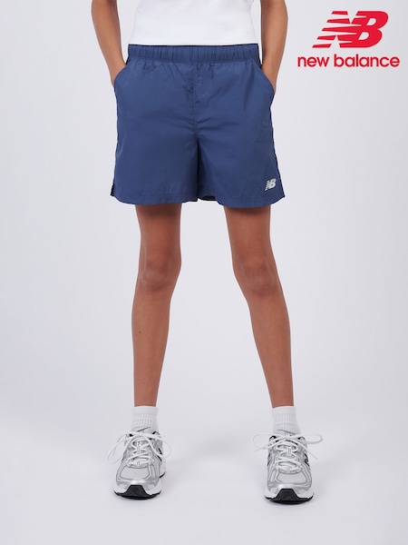New Balance Blue Small Logo Woven Shorts (G50398) | £40 - £48