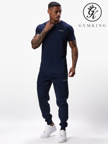 Gym King Blue Linear Fundamental T-Shirt (G50417) | £25