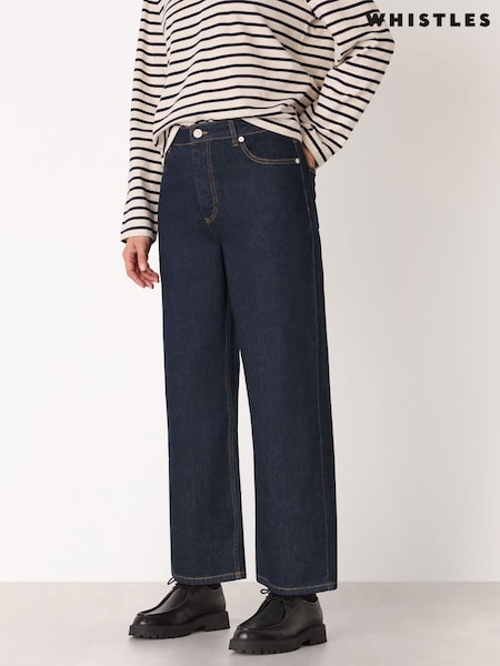 Whistles Blue Straight Ankle Length Jeans (G50437) | £99