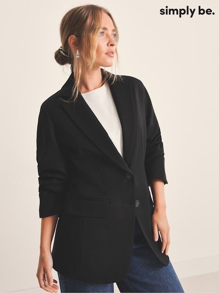 Simply Be Black Cinched Blazer (G50486) | £68