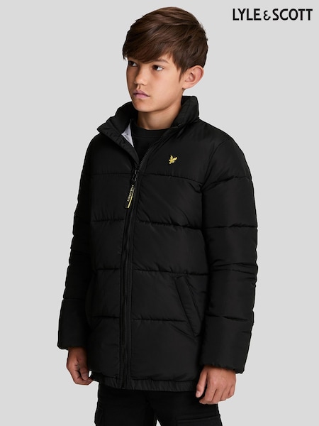Lyle & Scott Black Quilted Puffer Coat (G50593) | £110