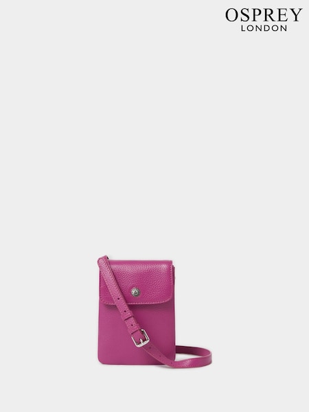 Osprey London Pink The Madison Leather Phone Bag (G50599) | £65