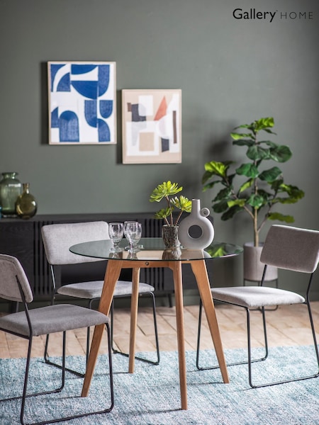 Gallery Home Light Wood Carbon Round Dining Table (G50620) | £360