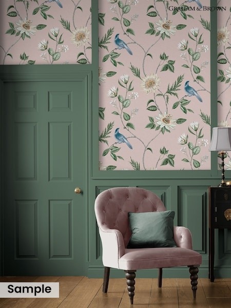 Graham & Brown Blush Nuit A4 Wallpaper Sample (G50624) | £1