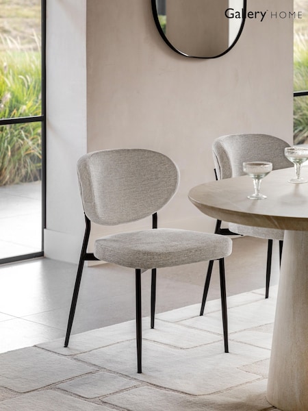 Gallery Home Set of 2 Natural Set of 2 Orion Dining Chairs (G50657) | £240