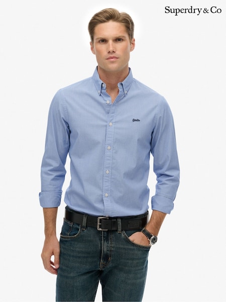 Superdry Blue Essentials Tailored Lite Shirt (G50771) | £45