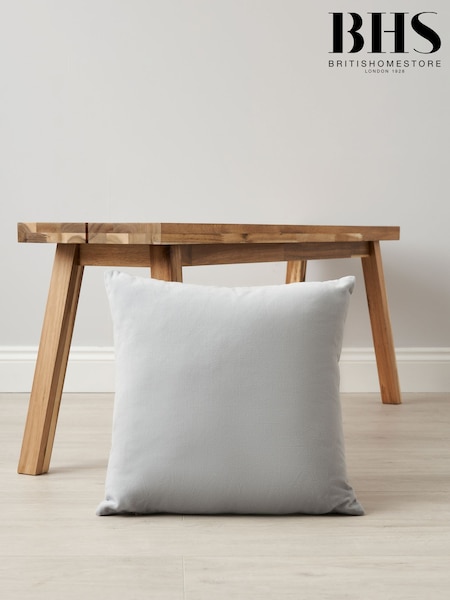 BHS 2 Pack Silver Matte Velvet Cushions (G50965) | £30