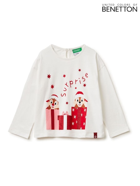 Long Sleeve Christmas Cream T-Shirt (G50982) | £18