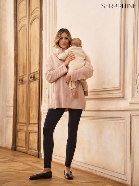 Seraphine Blush Pink Maternity & Nursing Scarf Detail Jumper (G51015) | £89