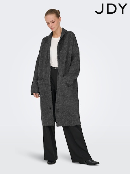 JDY Grey Longline Knitted Cardigan (G51047) | £50