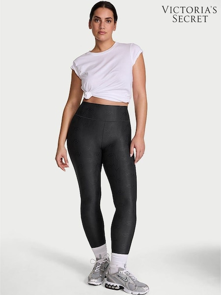 Dark Smoke Grey - Victoria's Secret Shine Logo Leggings