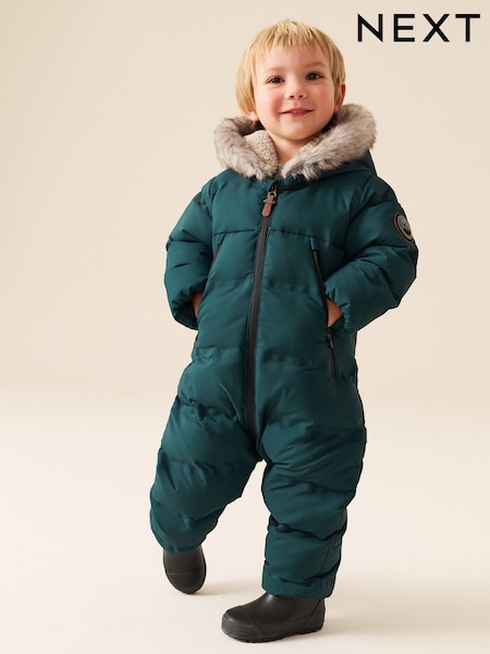 Green - Waterproof Padded Snowsuit (3mths-7yrs)