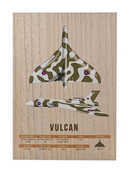 Widdop Brown RAF Wood Effect A3 Vulcan Wall Plaque (G51325) | £15