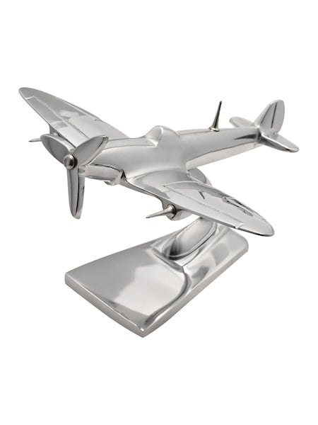 Widdop Silver Military Heritage 6" Metal Model Spitfire Ornament (G51343) | £27