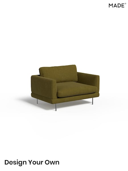 Etched Chenille/Moss Green Lugani By Made (G51541) | £1,025