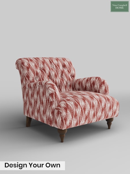 Ezra Ikat/Deep Terracotta Red Milner By Nina Campbell (G51747) | £899